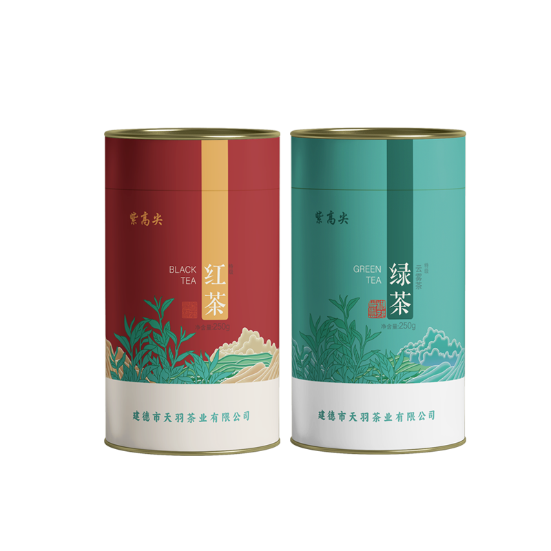 紫高尖红茶绿茶特级500g礼袋套