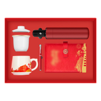 优彩嘉 政治生日纪念套装 本子+办公杯+伞+笔 ZZTZ-09 套