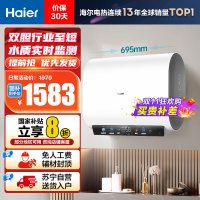 海尔(Haier)[小红花BK3MINI]60升双胆扁桶电热水器 鲜活水 国家补贴20% 3300W变频速热家用
