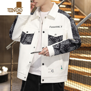 YANXU2023新款翻领夹克男ins潮牌宽松男装潮流痞帅感外套学生
