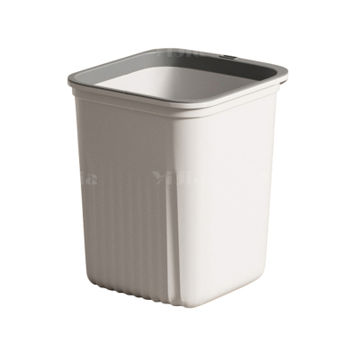 翌嘉YJ4122025 垃圾桶家用大容量客厅厕所卧室厨房宿舍办公室压圈纸篓 方形16L白色