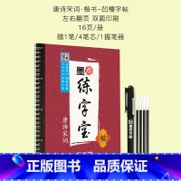 墨点练字宝唐诗宋词楷书凹槽字帖 [正版]楷书字帖练字成年男女生字体漂亮凹槽练字帖反复实用大学生高中生古诗词临摹练字帖小学