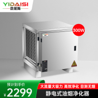 意黛斯 商用油烟净化一体机 商用不锈钢烟罩抽油烟机低空大吸力油烟净化器 油烟净化器4000风量YDS-LF-4A
