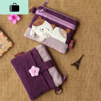 布艺女生卡通可爱小包杂物零钱包韩版迷你硬币收纳袋钥匙包多拉链NEW LAKE