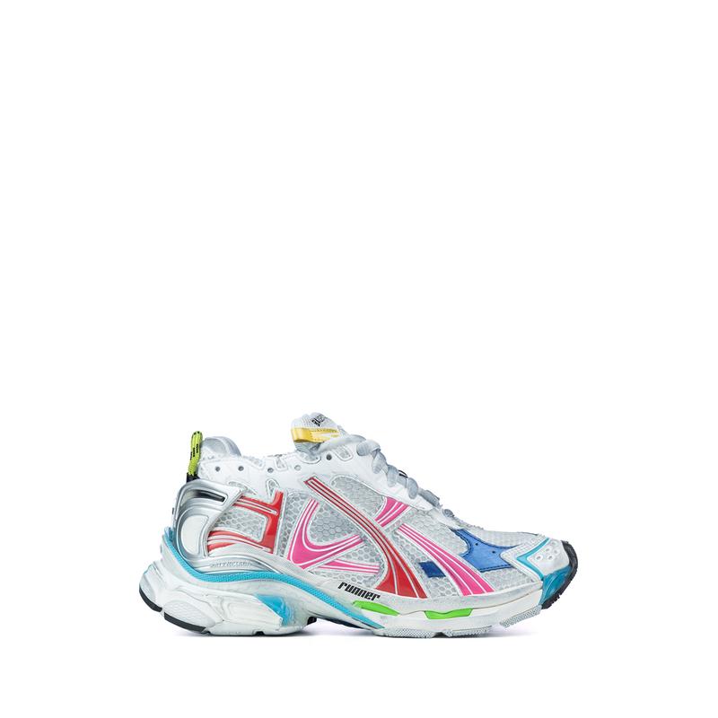 Balenciaga 巴黎世家透气拼接撞色磨旧效果跑鞋女多功能系带橡胶底