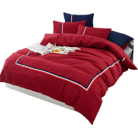 美帮汇四件套简约现代英伦风男士被套一米八床潮流床单 宿舍单人三件套