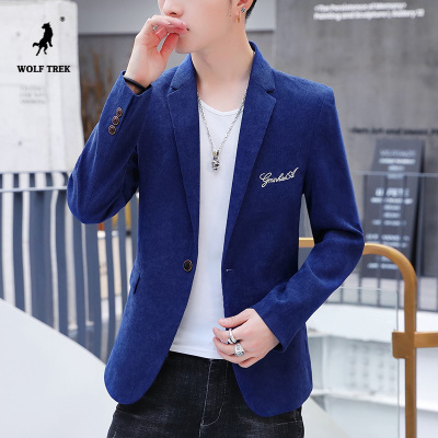 七匹狼国际公司授权WOLFTREK-男士长袖小西装春秋季新品休闲男装外套韩版修身青年韩版帅气西服男