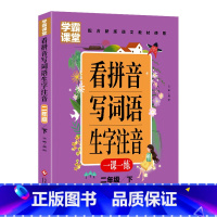 [学霸课堂2年级下]看拼音写词语 小学通用 [正版]学霸课堂笔记看拼音写词语生字注音一二三年级上册天天练一课一练小学生语
