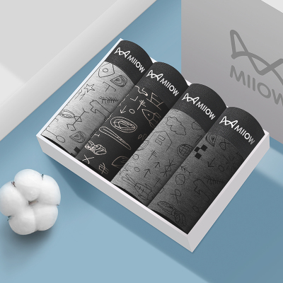 猫人男士内裤男款纯棉四角裤薄款透气内裤男生平角大码短裤