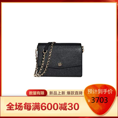 ToryBurch汤丽柏琦2021新款Robinson小清新休闲风单肩包女欧美时尚优雅气质54654-001Black