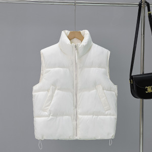 韩版立领女厚羽绒棉马甲面包服时尚休闲宽松百搭坎肩外套秋冬