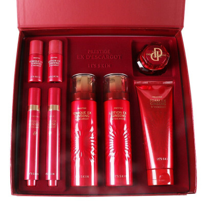 韩国itsskin伊思水乳护肤套装套盒保湿补水抗皱提拉紧致组合装护肤品红参水乳洗面奶眼霜四件套