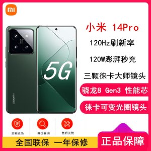 小米14 Pro 12GB+256GB 岩石青 骁龙8Gen3 5G 2K微曲屏 120W快充 徕卡光学镜头 光影猎人900 智能手机