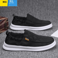 聚范帆布男鞋男款新款夏季透气鞋子冰丝布鞋男士休闲一脚蹬老北京布鞋