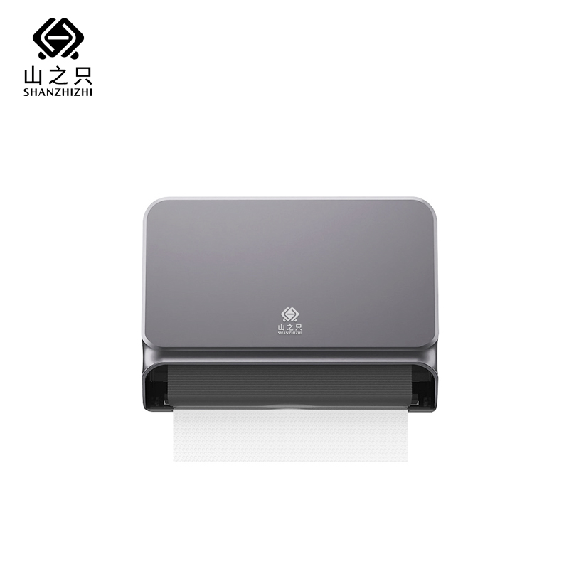 山之只 免打孔纸巾盒 灰色 个