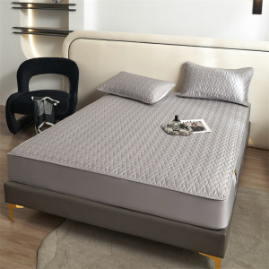 纯棉防水隔尿全包床笠A类60支新疆长绒棉夹棉床笠全棉床垫保护罩