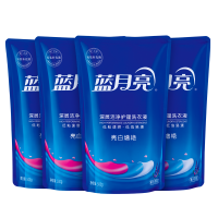 蓝月亮 亮白增艳洗衣液袋装500g*4 薰衣草香 深层洁净 轻松去污 护色增艳 白衣更白 彩衣更艳 低粘速溶易漂洗