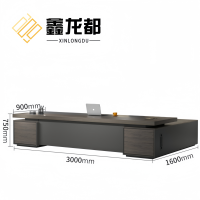 鑫龙都双柜老板桌3米张