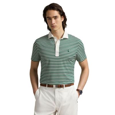  拉夫·劳伦(RALPH LAUREN)男士运动吸湿排汗 striped piquépolo