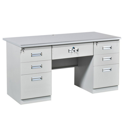 绵冠(MIANGUAN) 1.2m钢制办公桌职员工财务桌七抽电脑桌