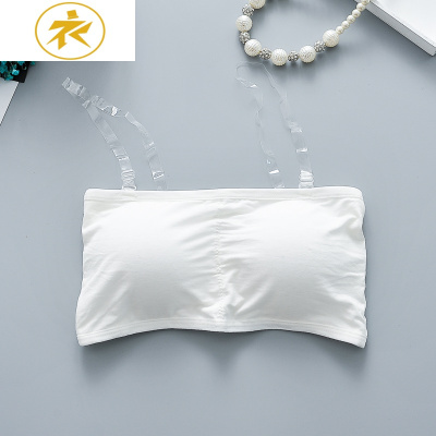 Ideamini夏天一片式无钢圈防滑带胸垫抹胸女打底防走光透明肩带无肩带裹胸抹胸