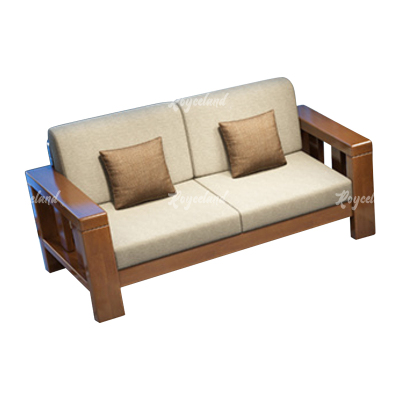 洛诗莲 (RoyceLand) 简约实木沙发胡桃色实木沙发 双人位
