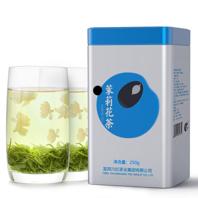 两件8折-林湖茉莉花茶浓香型四川高山茶叶250g/罐