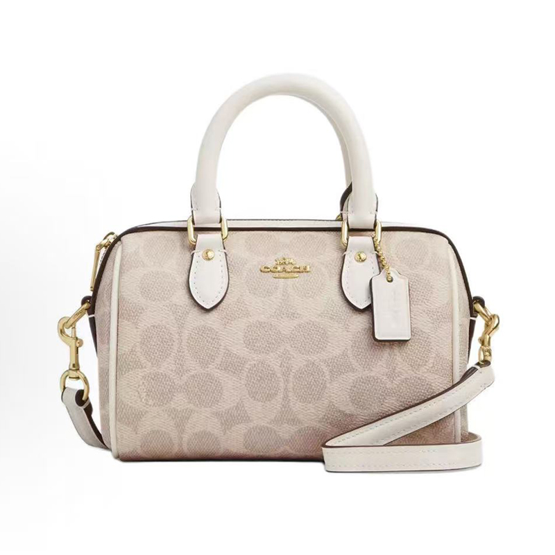 蔻驰(COACH)女包 奥莱波士顿新款女斜挎包Bennett 女包牛皮单肩包女拉链PVC女士手提包枕头包女 F79946