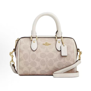 蔻驰(COACH)女包 奥莱波士顿新款女斜挎包Bennett 女包牛皮单肩包女拉链PVC女士手提包枕头包女 F79946