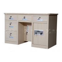 臻远 BXZ-04 钢制保险桌可投币收银财务桌1.2m白木纹五斗电子锁