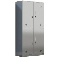 锦北 201不锈钢更衣柜员工宿舍储物柜多门鞋柜换衣柜碗柜 四门