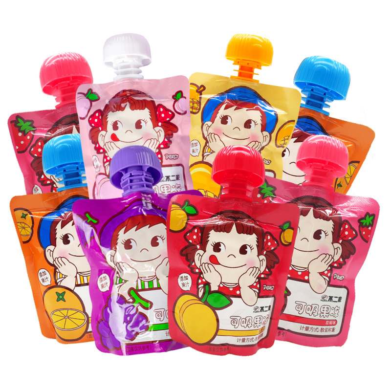 不二家吸吸果冻香橙味*3包卡通可爱儿童礼物可吸果冻幼儿园分小孩休闲零食品