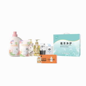 植护-植萃净护清洁日化套装ZH1480N07(洗衣液2kg+内衣除菌洗衣液800g+三面清洁牙刷(2支装))
