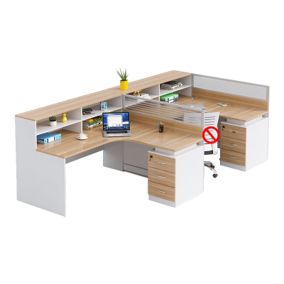 中豫鑫泽 ZYXZ5031402 职员桌屏风工位职员办公桌 双人位含柜