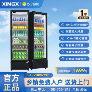 星星(XINGX)265升风冷无霜立式展示柜冰柜 饮料冷藏柜商用保鲜柜陈列柜冷柜 LSC-280WYPE