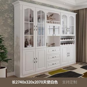 森美人定制欧式餐厅靠墙酒柜多功能客厅柜子展示柜简约现代餐边柜