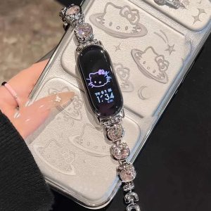 适用小米手环10钻粉猫表带