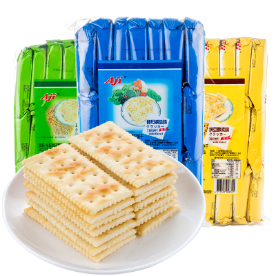 AJI 苏打饼干472g *4包(酵母减盐味+燕麦+五谷纤麦味+五谷纤麦味)