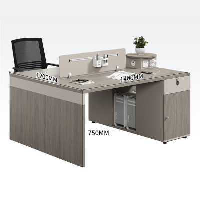 易企采 240*120CM双人位 职员办公桌工位简约现代电脑桌财务行政办公室员工卡座桌