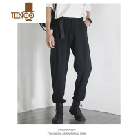 YANXU夏季115休闲裤男 190高个子加长版垂坠感西裤宽松直筒哈伦110cm潮