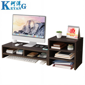 珂洋 显示器增高架 双层隔断+三层(黑胡桃) 个