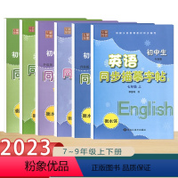 初中生英语描摹字帖(上册+下册) 七年级/初中一年级 [正版]笔墨先锋初中生英语同步描摹衡水体英文字帖7七年级上册译林牛