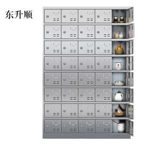 东升顺201不锈钢食堂带锁餐具柜40门碗柜钥匙锁1800*1200*300