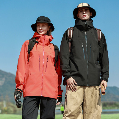 硬壳外套机能登山服冲锋外套情侣春夏新款户外单层防风防水