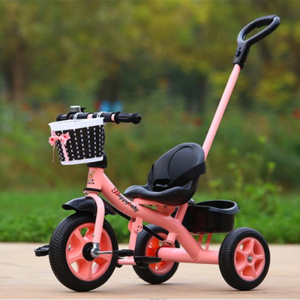 儿童三轮车小孩1-6岁脚踏车带推把安全带手推车婴儿童车玩具车可坐人脚踏车学步车奇客童车