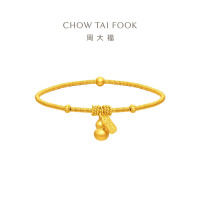周大福经典传承系列纳福葫芦碎金子足金黄金手链计价(工费1120)F235854送生日礼物