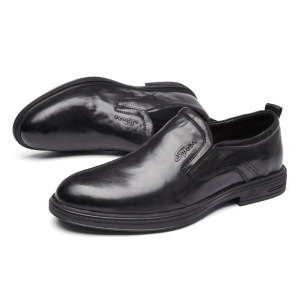 透气乐福鞋男皮鞋软底英伦复古一脚蹬商务正装懒人休闲结婚新郎鞋_004