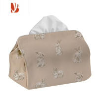 三维工匠茶杯兔奶油风兔子纸巾盒高级感家用客厅卧室桌面装饰创意可爱抽纸 纸巾盒小号-茶杯兔01