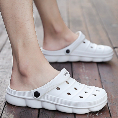 林先森凉拖鞋学生夏季新款洞洞鞋男士防滑软底情侣沙滩鞋男潮包头凉鞋男拖鞋