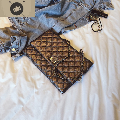 时尚大包包女2020新款潮韩版百搭斜挎包菱格链条单肩手拿大信封包艾狄伊娃手提包